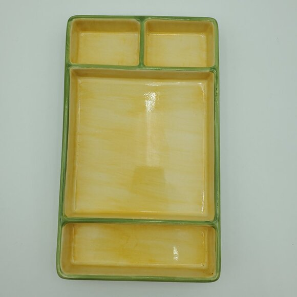 Pfaltzgraff Pistoulet Coffee Center Storage Base Divided Nut Snack Relish Tray - Picture 2 of 4